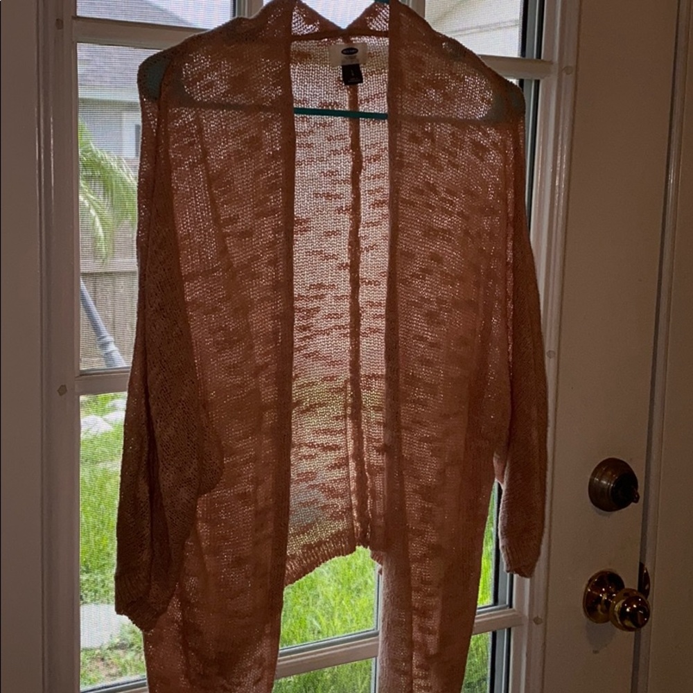 Salmon pink thin cardigan